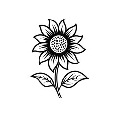 Fototapeta premium Sunflower icon. Sunflower logo isolated on white background. Vector illustration