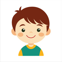 simple cute happy smiling child vector