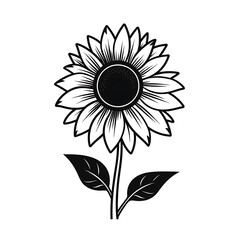 Fototapeta premium Sunflower icon. Simple illustration of sunflower vector icon for web