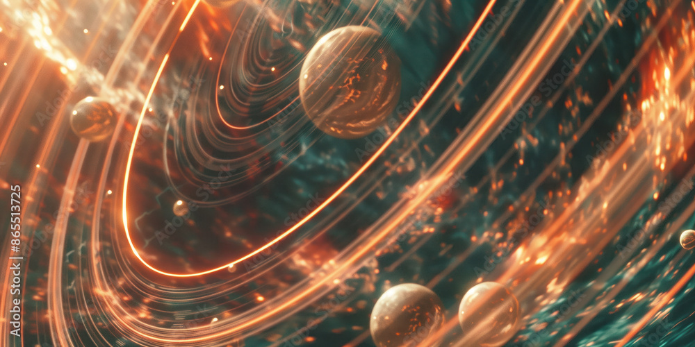 Poster abstract illustration of singularity concept. origin of life. space and science. background image. c