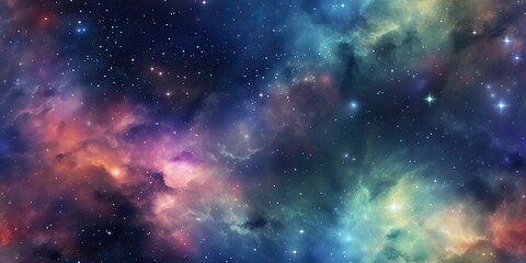 Obraz premium AI Generated. AI Generative. Color bright abstract space cosmic galaxy universe background with many stars decoration. Graphic Art