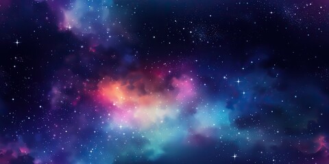 AI Generated. AI Generative. Color bright abstract space cosmic galaxy universe background with many stars decoration. Graphic Art