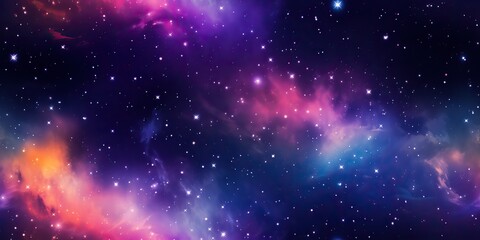Fototapeta premium AI Generated. AI Generative. Color bright abstract space cosmic galaxy universe background with many stars decoration. Graphic Art