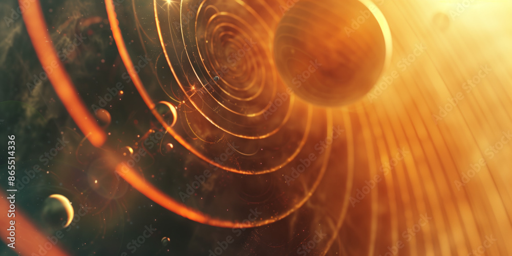 Poster abstract illustration of singularity concept. origin of life. space and science. background image. c