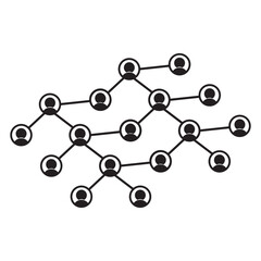 People network and connecting people icon. Vector illustration. EPS 10/AI