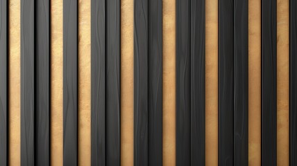 Fototapeta premium Metallic stripes background, alternating gold and black, bold and stylish