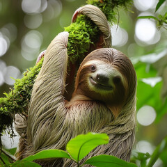 Sloth on a Tree Branch