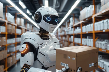 Fototapeta premium RPA Bot in Logistics