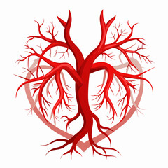 Arteries on white background
