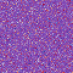 Seamless background pattern featuring various geometric shapes in multiple colors, including purple, lavender, pink, orchid, and violet. Adorable vector illustration.