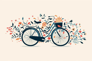 bicycle with flowers