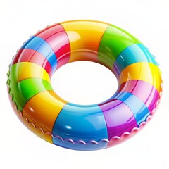Fototapeta premium Colorful Inflatable Ring for Summer Fun
