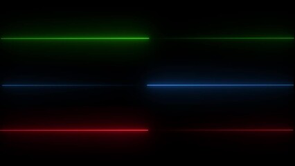 Abstract basically colorful neon lines moving background 4k animation. neon line Black background on reverse.