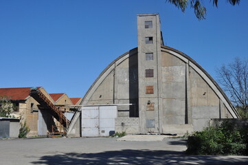 Abandoned carob warehouses in Limassol at Cyprus
