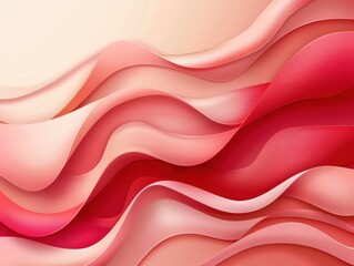 Period pain illustration concept. Endometriosis & PCOS. Red & pink abstract waves background. Women's reproductive health, fertility cramps puberty & menopause perimenopause. Heavy period bleeding