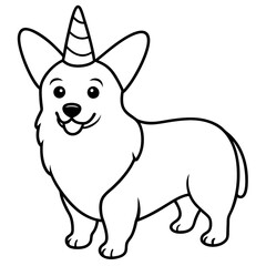 Corgi dog breed coloring page