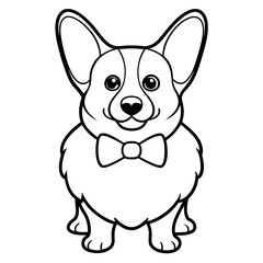 Corgi dog breed coloring page