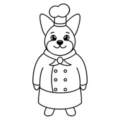 Obraz premium Corgi dog breed coloring page