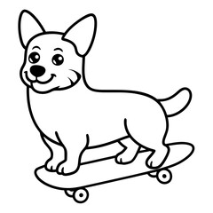Corgi dog breed coloring page
