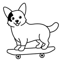 Corgi dog breed coloring page