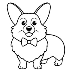 Corgi dog breed coloring page