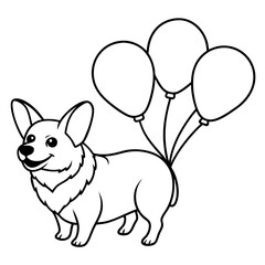Corgi dog breed coloring page