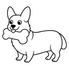 Corgi dog breed coloring page