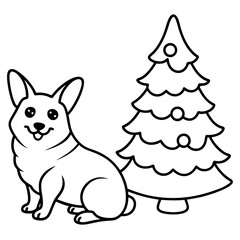 Corgi dog breed coloring page