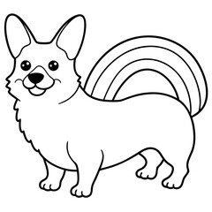Corgi dog breed coloring page