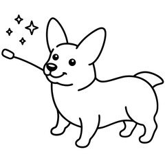 Corgi dog breed coloring page