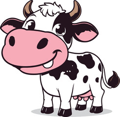 Cute Cow Cartoon Icon