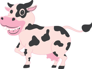 Cute Cow Cartoon Icon