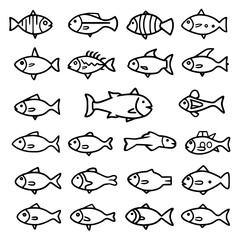 fish, sea, vector, fishing, silhouette, animal, illustration, icon, cartoon, nature, water, pattern, food, salmon, ocean, design, marine, art, set, seafood, seamless, shark, car, Seashells svg, Seashe