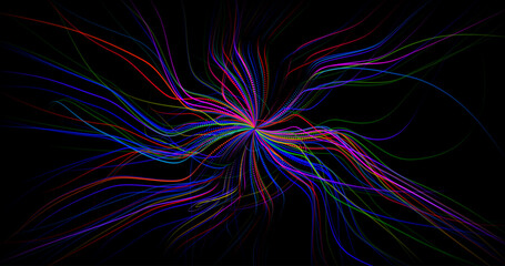 Wave pattern vector. 3D glowing abstract digital particles background. Technology concept. Abstract background. Future vector illustration.