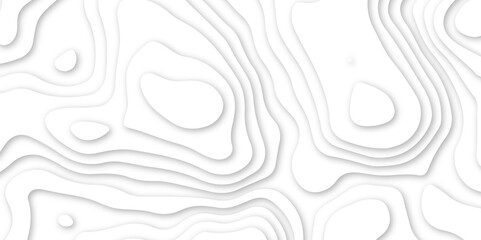 White topography 3d layers papercut design dropshadowed abstract contour map texture 3d design