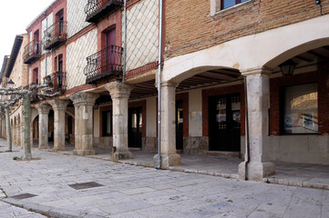 Main square of Castrojeriz, Burgos province, Castille and Leon, Spain