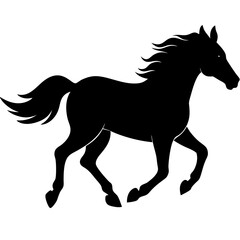 silhouette of a horse