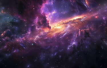 Fototapeta premium The vastness of universe captured in an expansive