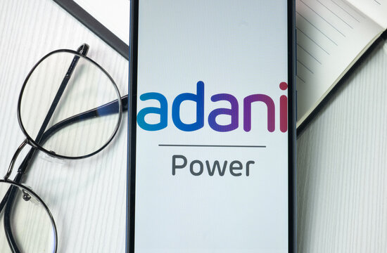 New York, USA - 21 June 2024: adani Power Logo on Phone Screen, Company Icon