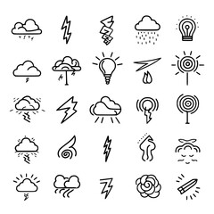 Storm icon, electricity icon, flash icon, lightning icon, thunder icon, thunderstorm icon, weather icon, danger icon, illustration icon, bolt icon, light icon, thunderbolt icon, climate icon, stroke i