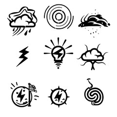 Storm icon, electricity icon, flash icon, lightning icon, thunder icon, thunderstorm icon, weather icon, danger icon, illustration icon, bolt icon, light icon, thunderbolt icon, climate icon, stroke i