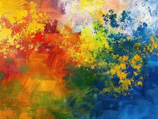 Modern impressionism technique. Wall poster print template. Abstract painting art. Hand drawn by dry brush of paint background texture. Oil painting style generative