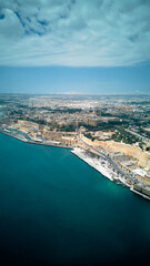 Fototapeta premium Valletta. Drone view. Magnificent Aerial Views of Malta