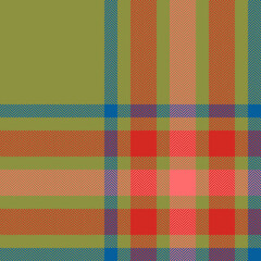 Plaid check pattern. Seamless fabric texture. Tartan textile print.