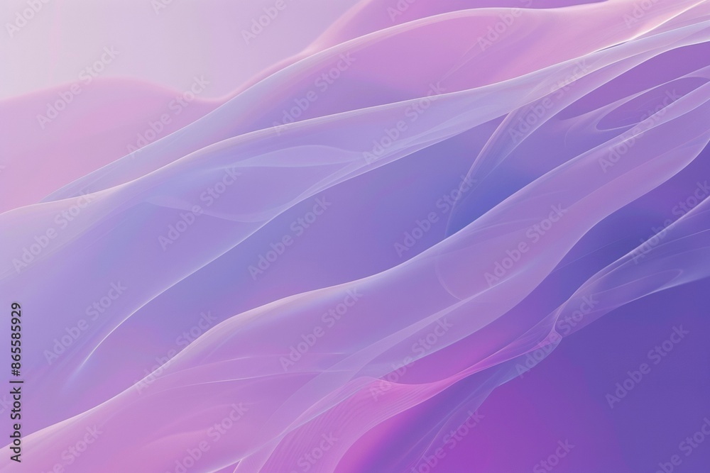 Wall mural abstract purple and pink background with blurred wavy lines, soft shapes and gentle gradients