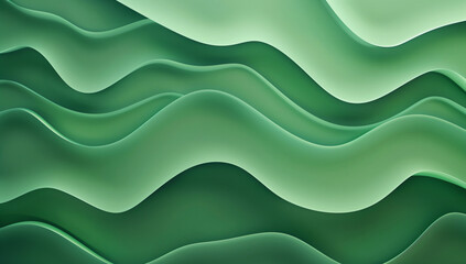 Abstract green background with soft lines and curves, creating an elegant and modern design for various applications