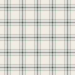 Graphical textile vector tartan, surface seamless texture pattern. Path background plaid check fabric in white and pastel colors.