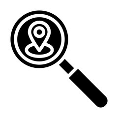 Scanning Location Vector Glyph Icon design