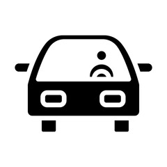 Driving Vector Glyph Icon design