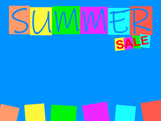Magnificent and colorful summer sales banner, great discounts.